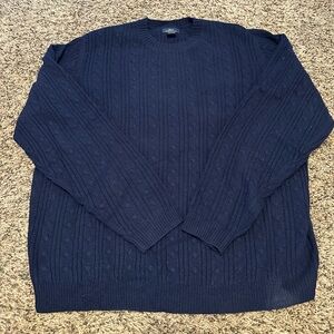 Brooks Brothers 346 Men's Navy Pullover Sweater XL EUC 100% Lambswool